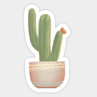 Cactus Doodle Potted House Plant Sticker